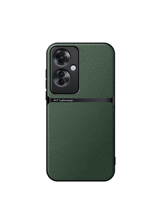 S-TOP Case For OPPO Reno11 F Litchi Leather Magnetic Full Coverage Shockproof Phone Case - Image 1