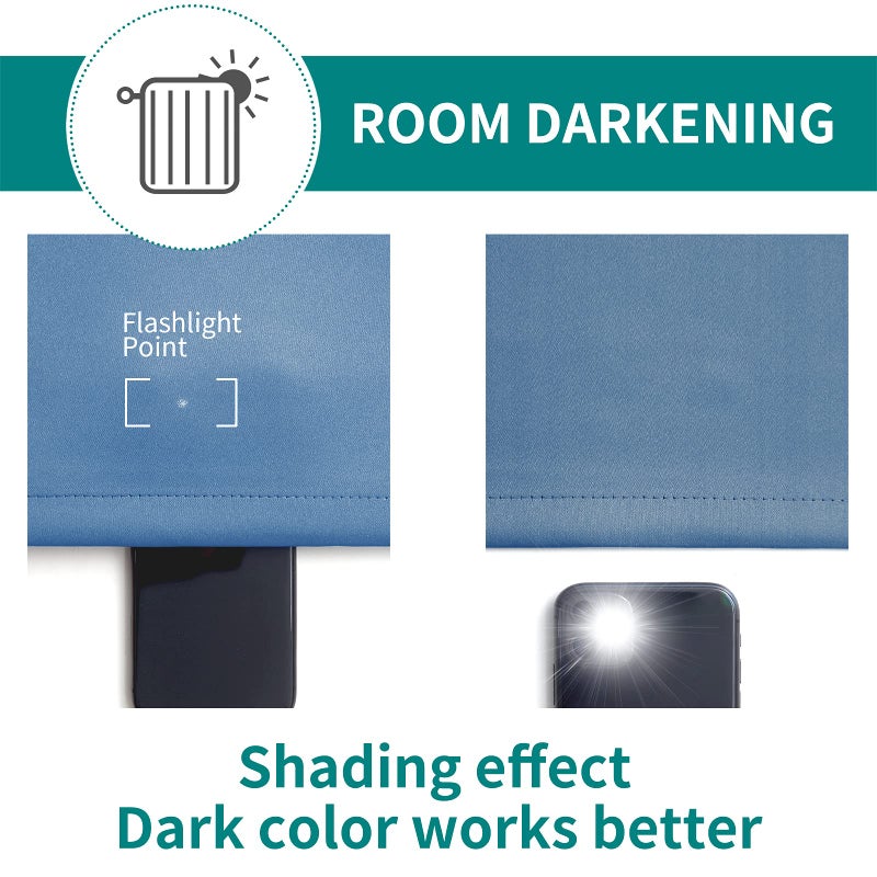 BGment Rod Pocket Blackout Curtains for Bedroom - Thermal Insulated Room Darkening Curtain for Living Room  Denim Blue  42 x 72 Inch  2 Panels - Image 4
