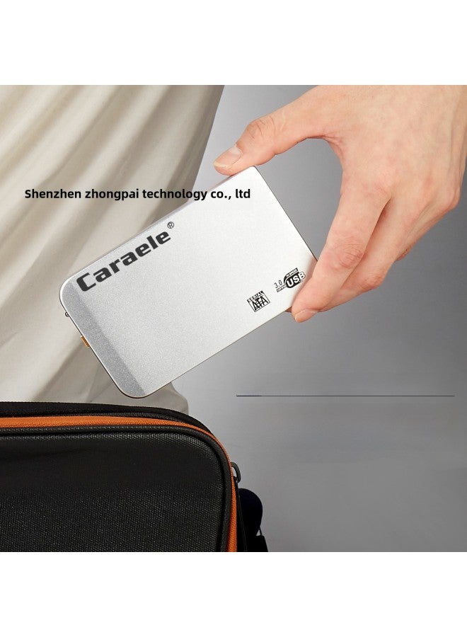 Caraele Mobile Hard Drive Usb3.0 500gb/1tb/2tb/4tb/8tb/16tb Digital Computer Storage Device High Speed Data Transfer-Capacity:1TB-Interface:Silver - Image 5