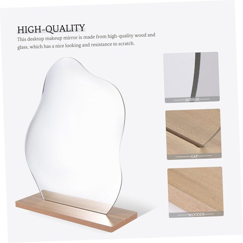 DOITOOL 1pc Vanity Mirror Home Decor Ornament Vanity Round Mirror Desktop Mirror Decorations The Clouds Miss - Image 3