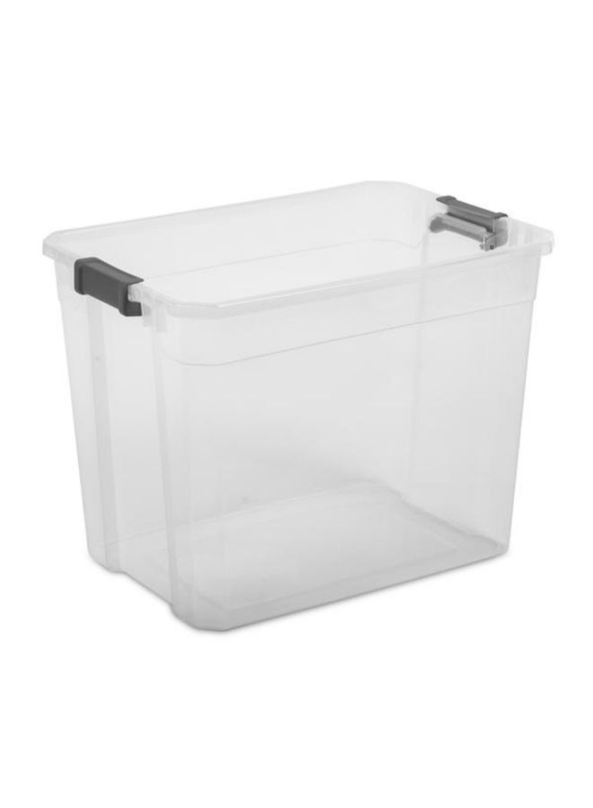 ستيريليت صندوق تخزين بإغلاق محكم خالٍ من البيسفينول ايه بتصميم متين شفاف ورمادي مسطح 102 لتر 14783V04 - Image 2