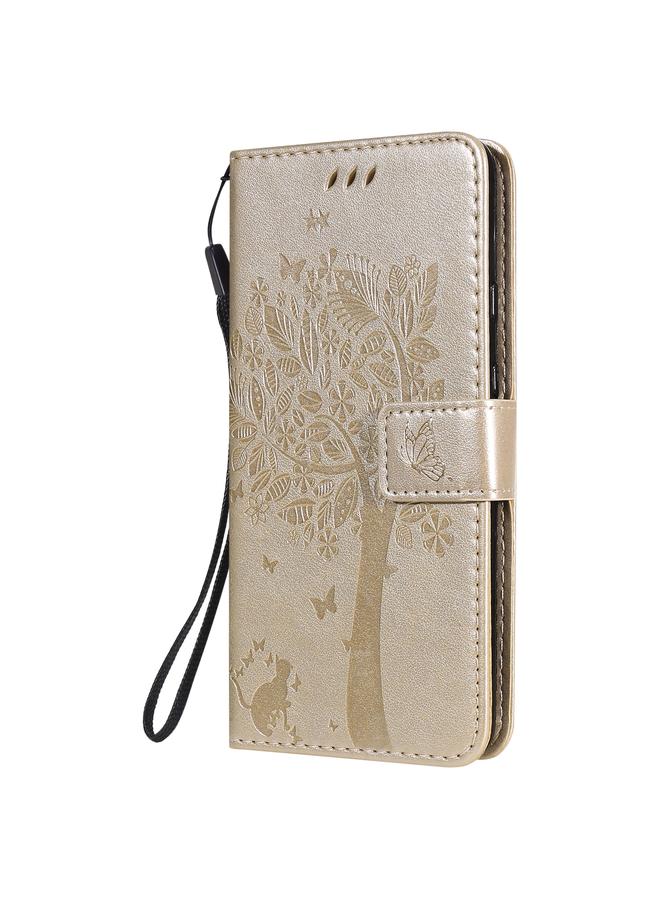 Zaboon Case For Google Pixel 4a 5G / Pixel 5 XL Tree & Cat Embossed Pattern Horizontal Flip Leather Case with Holder & Card Slots & Wallet & Lanyard - Image 3