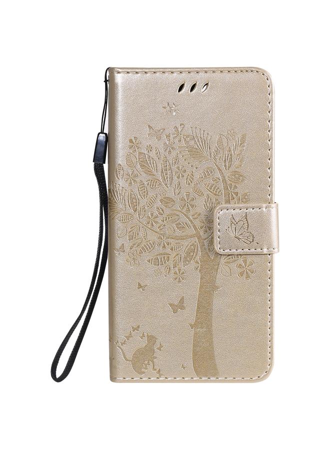 Zaboon Case For Google Pixel 4a 5G / Pixel 5 XL Tree & Cat Embossed Pattern Horizontal Flip Leather Case with Holder & Card Slots & Wallet & Lanyard - Image 2