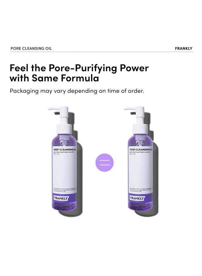 FRANKLY Pore Cleansing Oil | Oil Cleanser for Face | Deep Makeup Remover & Blackhead Cleanser with BHA, LHA, Amino Acids & Hyaluronic Acid | All Skin Types, Korean Skin Care | 6.8 fl oz - Image 2