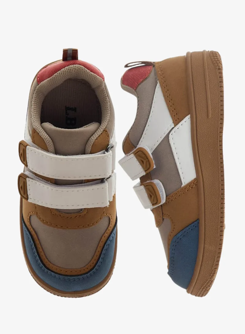 LBL by Shoexpress Panelled Sneakers With Hook And Loop Closure