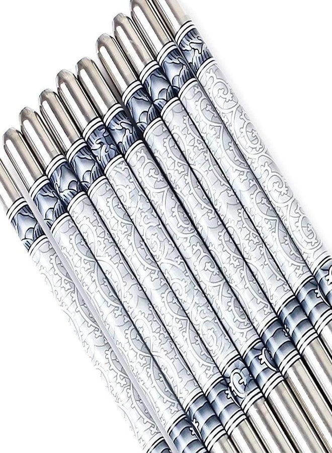 Celvee Stainless Steel Chopsticks with Engraved Design, Silver, 23 cm, Stainless Steel Chopsticks Set Reusable Metal Chopsticks with Anti Slip Engraved Design, Durable Rust Free Dinner Chopsticks (1) - Image 5