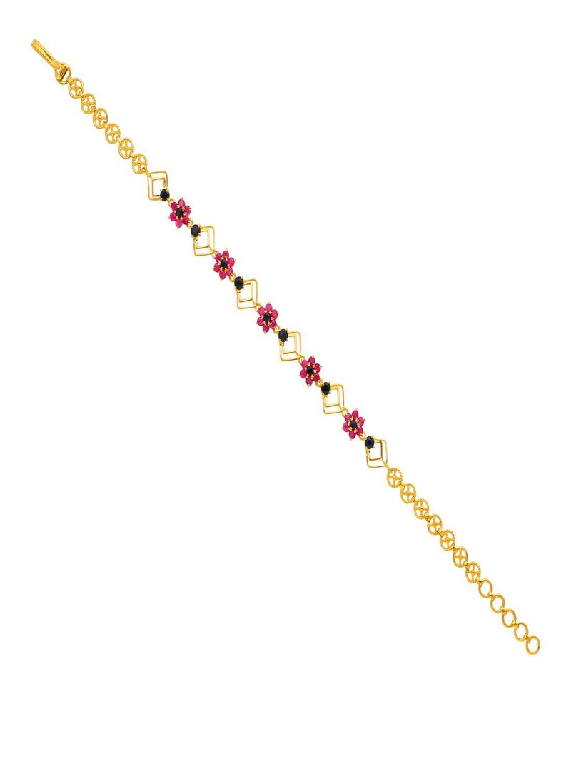 Malabar Gold and Diamonds Malabar Gold and Diamonds 22 Carat 916 Purity Gemstone Bracelet PGNFNC005BR1Y75  - Image 2