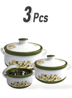 NAKODA Nakoda - Amber Insulated Casserole Set 1000ml / 1500ml / 2000ml -Colour Green  - Image 1