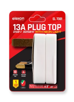 elexon Elexon EL 7301 Plug Top - Fitted 13 A Fuse, Power Indicator, Resetting Fuse, Fireproof Materials - Ideal for Domestic and Commercial Use  - Image 1