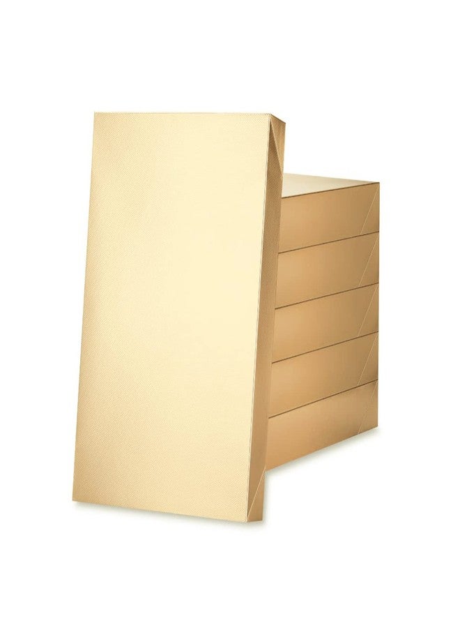 HAPPY POTATO 6 Extra Large Gift Boxes with Lids 17x11x2.5 Inches Apparel Gift Boxes Gold Shirt Gift boxes for Clothes Gift Wrap Boxes (Grain Texture Gold) - Image 1