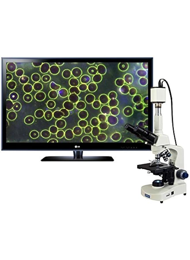Arabest 40X-2500X 1080p HDMI Camera Darkfield Lab Siedentopf Trinocular LED Microscope for Live Blood - Image 1
