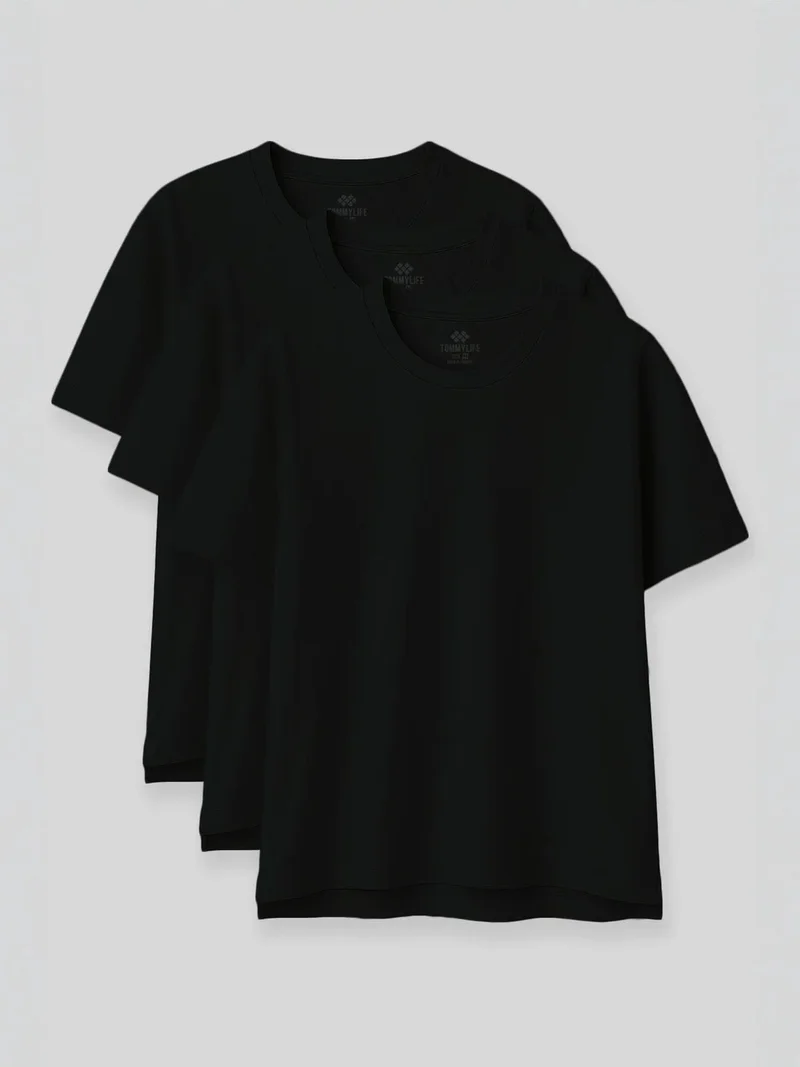 تومي لايف TOMMY Oversized Cotton-Modal Crew Neck T-Shirt