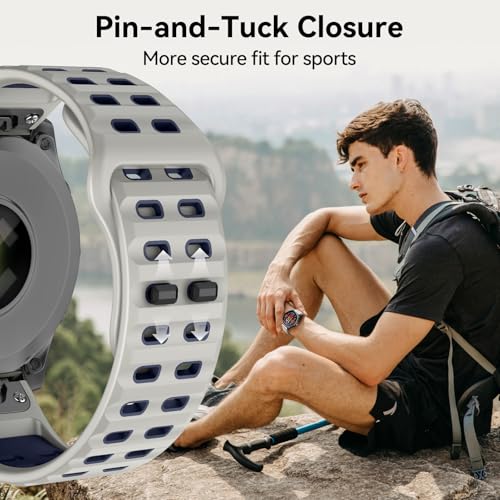 MYSNBKN Compatible with Fenix 8 47mm/Fenix E/Fenix 7/6/5 Watch Band 22mm Easy-fit Silicone Soft Sport Band Replacment for Fenix 7 Pro/Fenix 6 Pro/Fenix 5 Plus/Forerunner 945/935 Smartwatches - Image 3