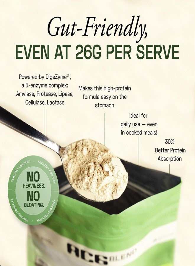 Ace Blend Unflavoured Plant Protein Triple Complex 500g | Brown Rice, Pea & Lentil | 26G / Serving | Complete Amino Acids | Gut Friendly | Soluble Food Fortifier for Aata, Dosas, Gravies, Baking - Image 2