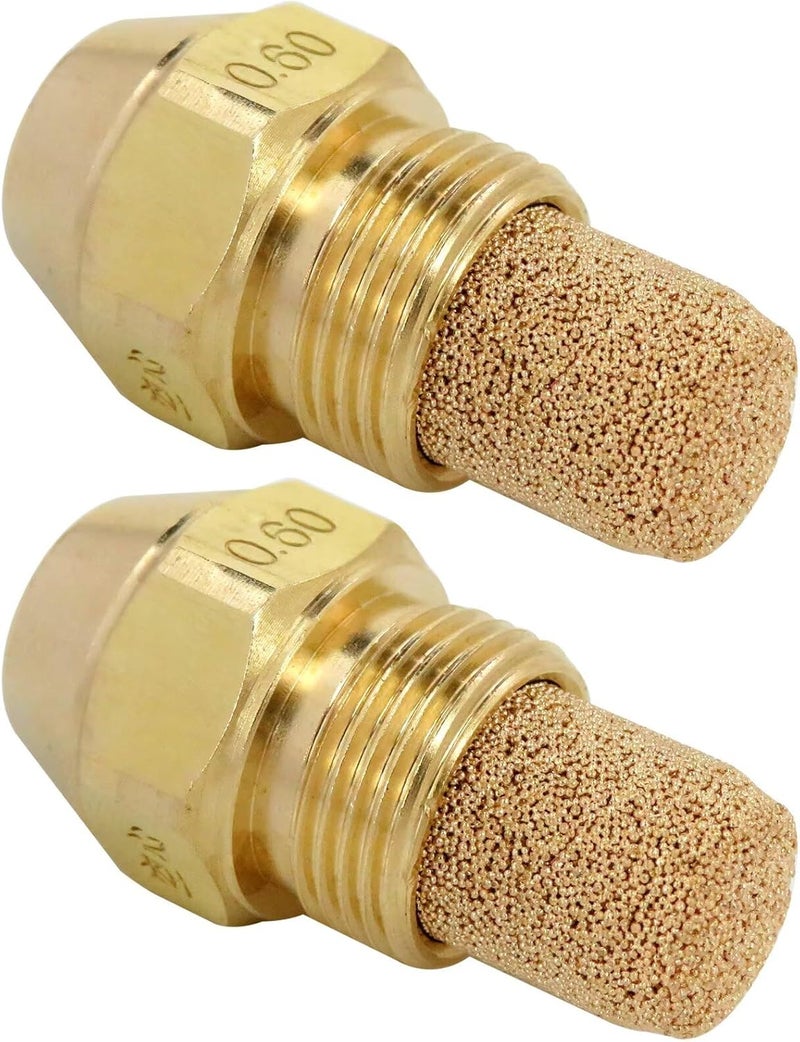 JURENGUDF 2Pcs 0.60 GPH 80° Hollow Cone Nozzle - Type A for Residential Oil Burners - Image 5