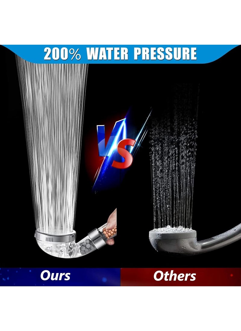 WaterCharm WaterCharm Filtered Handheld Shower Head High Pressure 3 Spray Setting Showerhead Filter for Hard WaterDry Skin and Hair  - Image 3