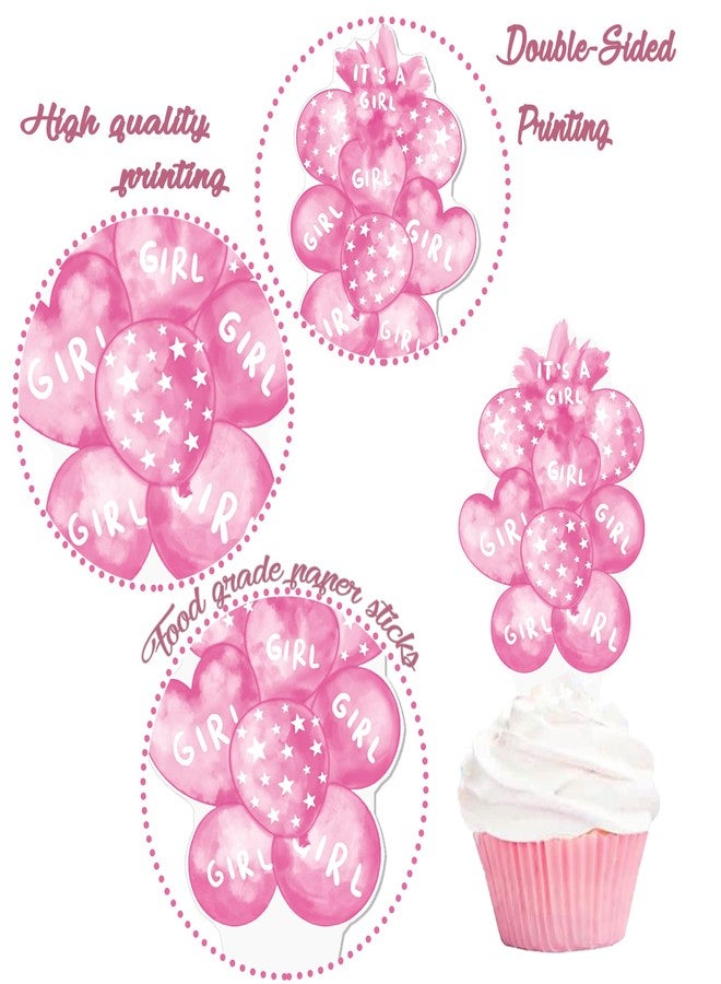 umoni Gender Reveal Party Cupcake Toppers 48PCS Boy or Girl Baby Shower Decorations Pink and Blue Bodysuits Baby Outfit Cupcake Cake Picks for Jumpsuit Birthday Party Supplies - Image 4