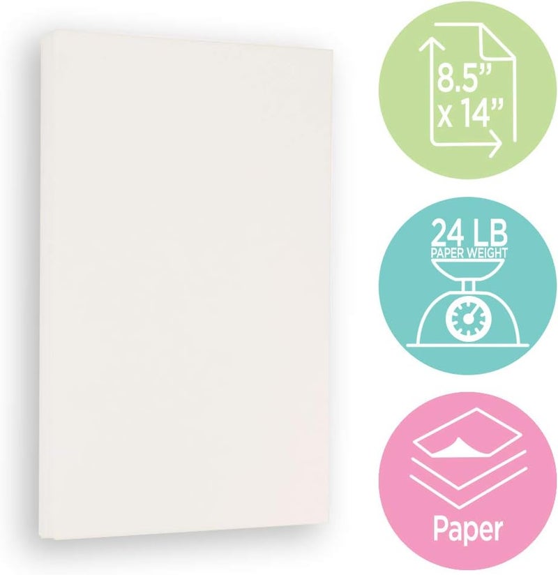 JAM Paper Legal Parchment 24lb Paper - 90 gsm - 8.5 x 14 - White Recycled - 100 Sheets/Pack - Image 2