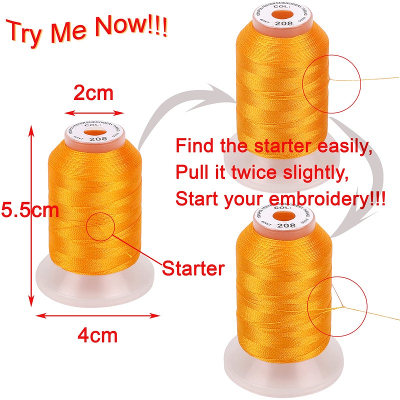 New brothread 80 Spools Polyester Embroidery Machine Thread 500M - Colors Compatible with Janome and RA Colors - Image 3