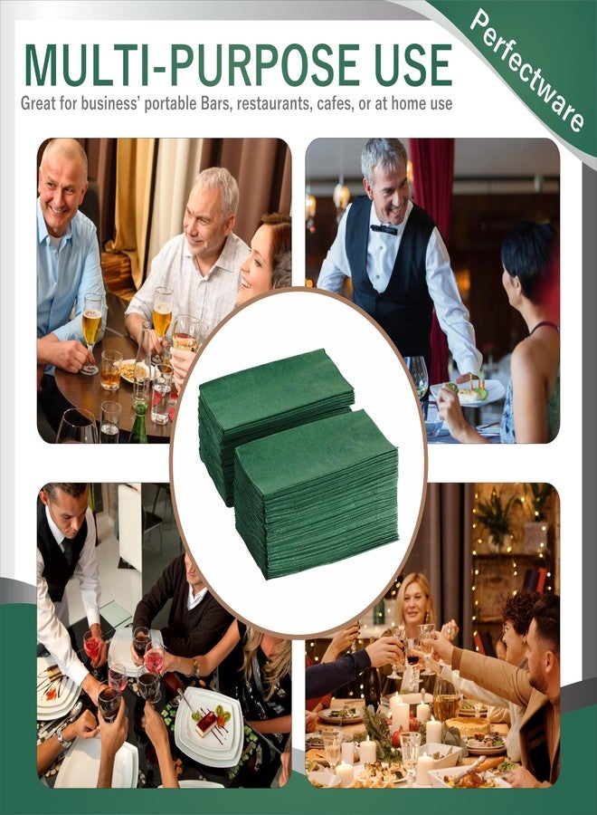 Perfectware - PW-2 Ply Dinner Napkin Hunter Green- 125 2 Ply Hunter Green Dinner Napkins - Pack of 125ct - Image 4