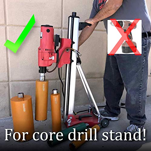 ArcherPro Archer PRO 4” in. Diamond Turbo Core Drill Bit/Hole Saw for Concrete Drilling and Masonry. 14” Drill Depth, 1-1/4” in. -7 Arbor for Core Drill Stand Rig, Dry and Wet Use - Image 3