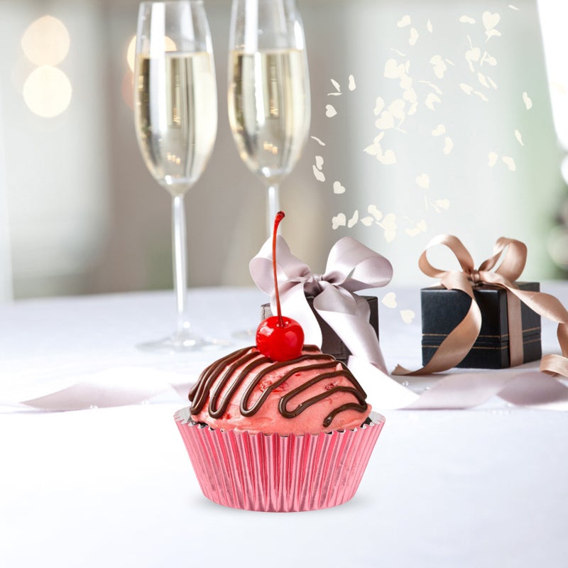 4 Boxes Cupcake Liners Aluminum Foil Cupcake Liners Cupcake Wrappers Portable Baking Cups - Image 3