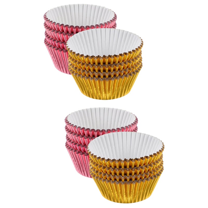 4 Boxes Cupcake Liners Aluminum Foil Cupcake Liners Cupcake Wrappers Portable Baking Cups - Image 1