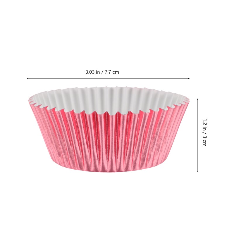 4 Boxes Cupcake Liners Aluminum Foil Cupcake Liners Cupcake Wrappers Portable Baking Cups - Image 2