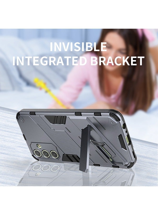 X-level Samsung Galaxy A15 4g/5g Case Cover with Dual Layer Anti-scratches Camera Protector Shockproof Protective Back Cover with Invisible Hands-free Holder Kickstand Protection Phone Accessory - Image 3