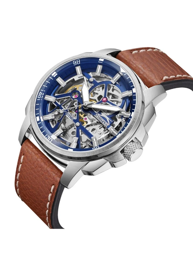سلازنجر Men's Leather Automatic  Watch SL.9.2409.1.01 - 44 mm