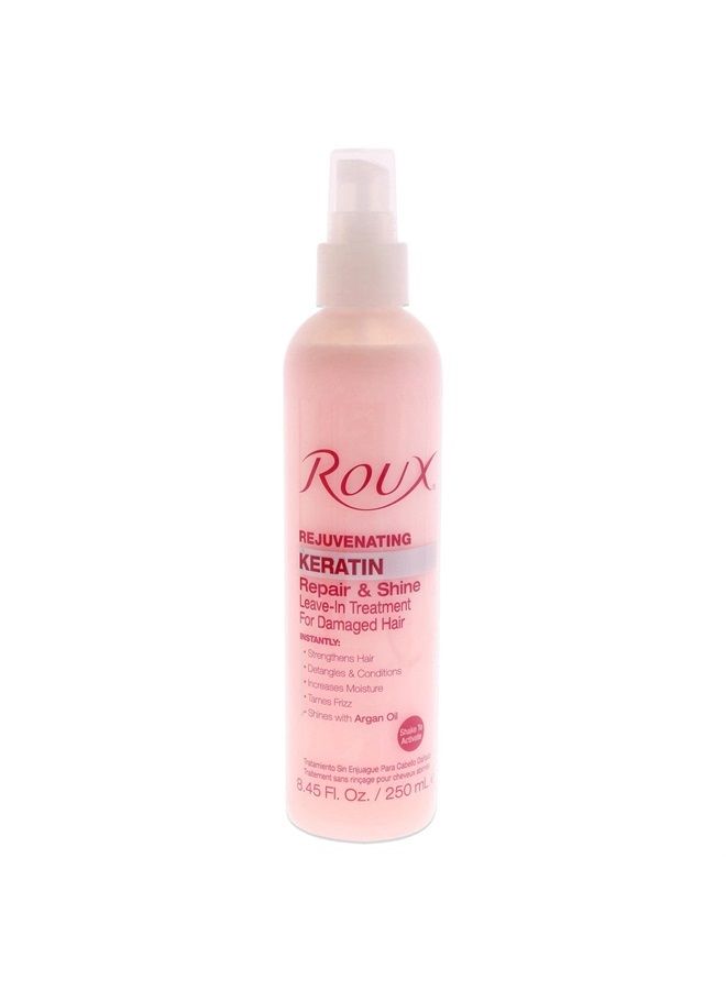 Creme of Nature Argan Oil Keratin Repair & Shine Leave in Treatment by Roux, Rejuvinating Formula for Damaged Hair, 8.45 Fl Oz - Image 1
