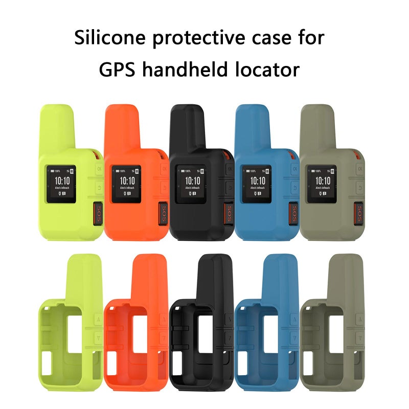 Jungle Green Silicone Case Guard For InReach 2 Bike Computer All Weather Scratch Protection - Image 3
