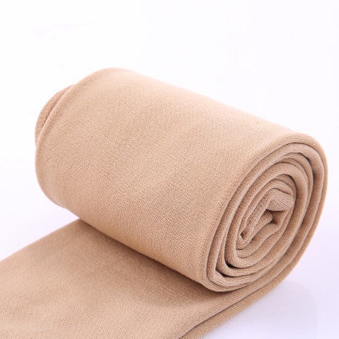 Fleece-Lined Footed Leggings Winter Autumn Warm Womens Pants Coffee  - Image 4