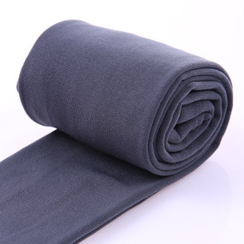 Fleece-Lined Footed Leggings Winter Autumn Warm Womens Pants Coffee  - Image 3