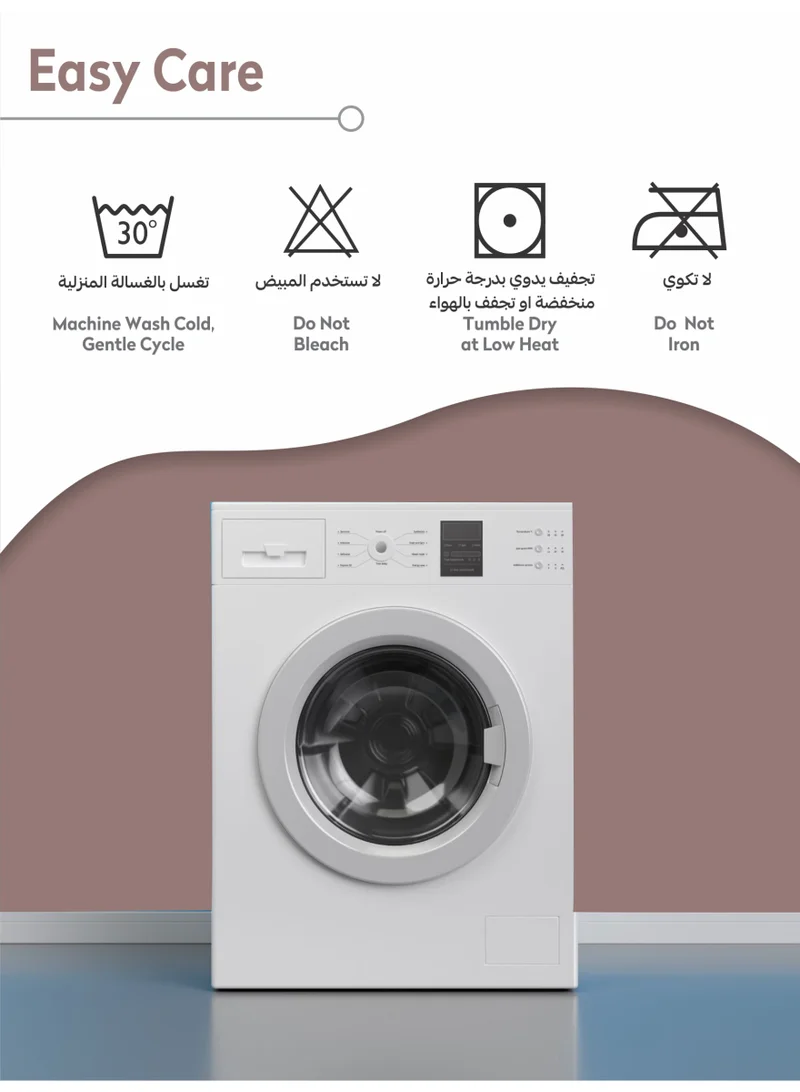 دوناتيلا طقم مفرش سرير 4 قطع مقاس مزدوج 250×230 سم يناسب سرير 200×200 سم , تطريز مشجر  انيق بطباعة رقمية مميزة , ماكيروفايبر فائق النعومة