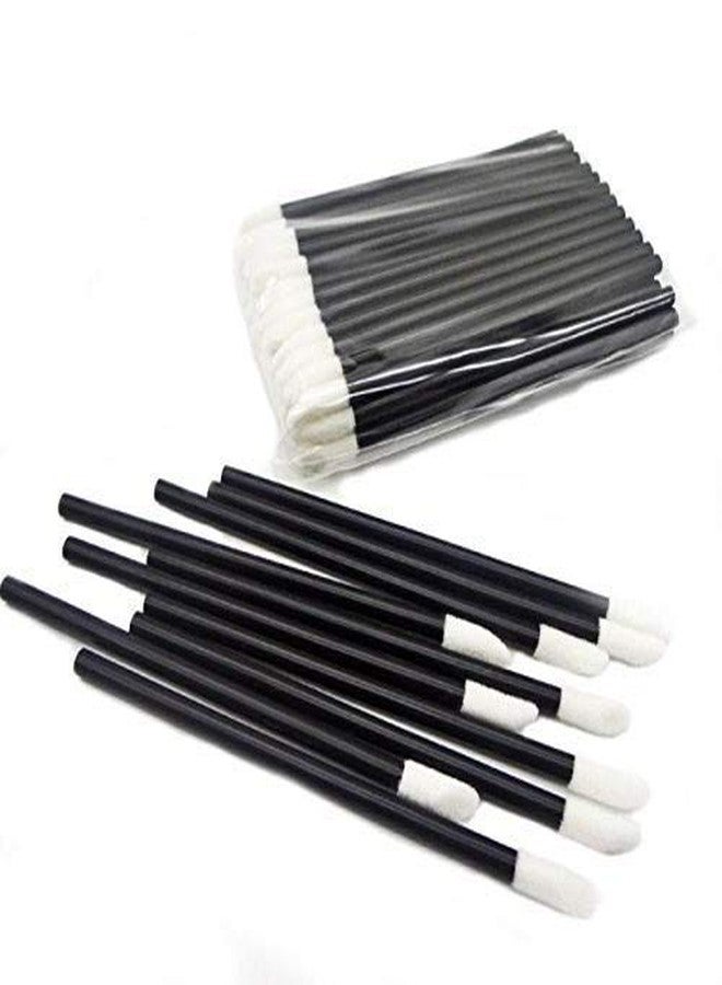 NESA Disposable Lip Brushes Make Up Brush Lipstick Lip Gloss Wands Applicator Tool Makeup Beauty Tool Kits (Pack of 10) - Black - Image 2