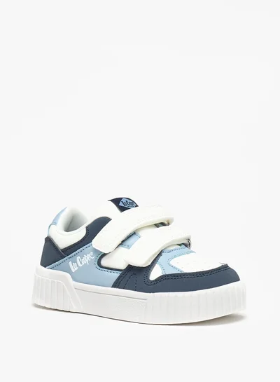 لي كوبر Boys' Colourblock Sneakers with Hook and Loop Closure