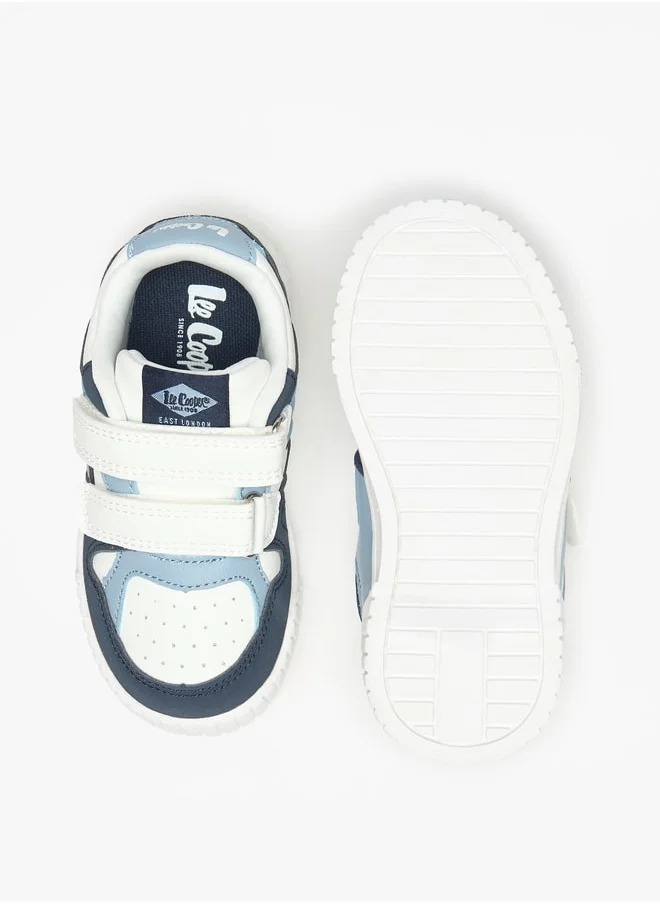لي كوبر Boys' Colourblock Sneakers with Hook and Loop Closure