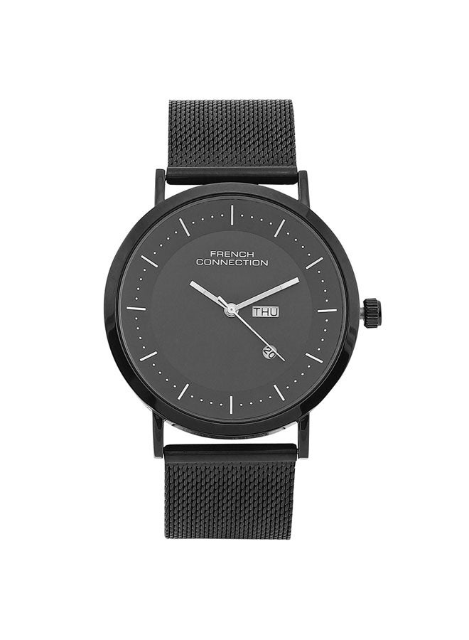 French Connection 42mm Men's Quartz Watch with Black Dial - Image 3
