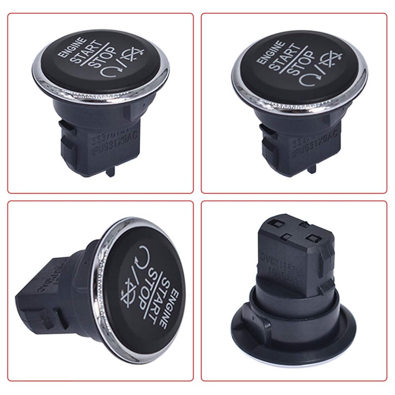 WFLNHB Keyless Go Push to Start Stop Engine Dash Ignition Button Switch Replacement for Grand Cherokee 2009-2013 and Town Country 2010-2015 - Image 3