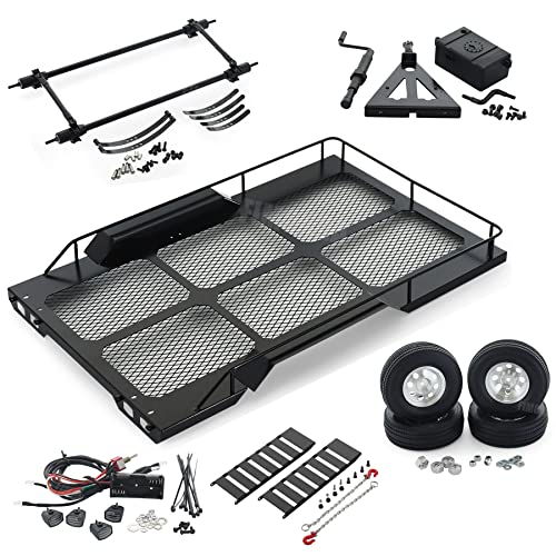 AMK Metal Builder Kit 110 RC Trailer with Hitch Mount Receiver  Hauling Ropes for Crawler Cars Axial SCX10 D90 Wrangler TRX4 TRX6 Redcat GEN8 - Image 5