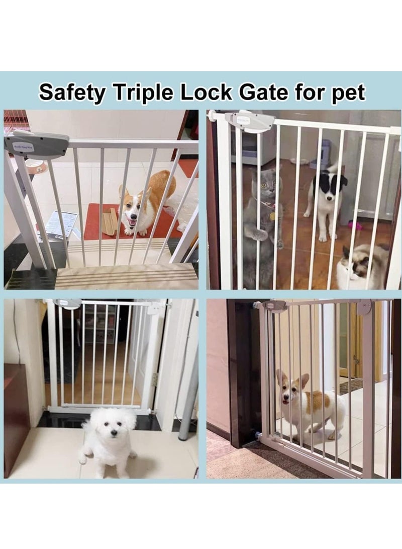 Gonice Auto Close Safety Baby Gate, Extra Wide Child Gate with 30 cm Extension Kit Maximum Suitable For 114 cm, Baby Gates  - Image 5