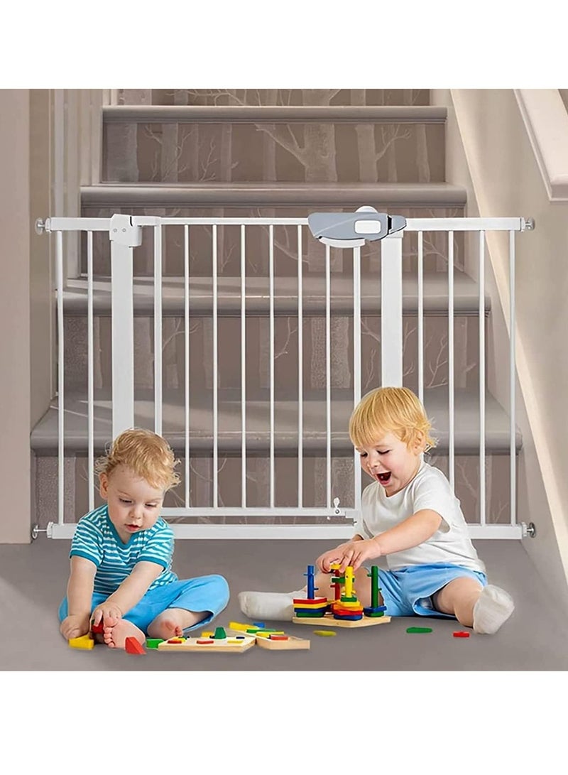 Gonice Auto Close Safety Baby Gate, Extra Wide Child Gate with 30 cm Extension Kit Maximum Suitable For 114 cm, Baby Gates  - Image 1