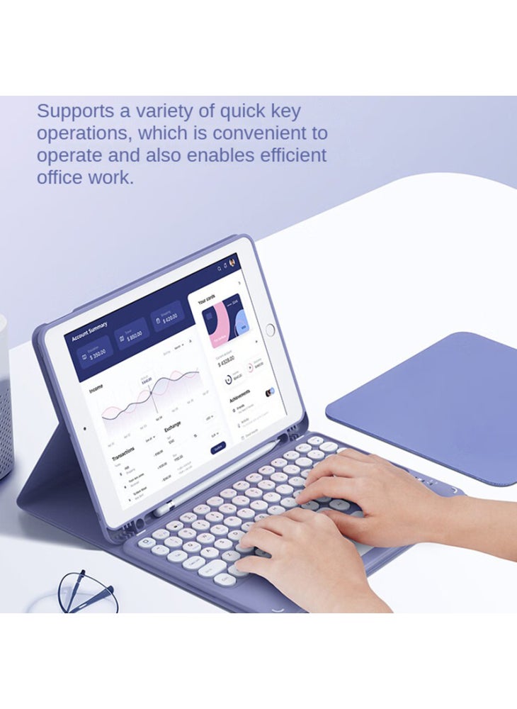 TP-1029 For iPad 10.2 (2021)/(2019)/(2020)/Pro 10.5-inch (2017)/Air 10.5 inch (2019) Bluetooth-compatible Keyboard with Tablet Case - Pink - Image 5