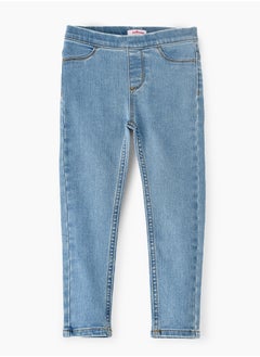 Jelliene Jelliene Girls Basic Denim Jeggings, Soft and Comfortable Cotton-Blend Denim Jeggings for Girls, Perfect for Everyday Wear  - Image 1