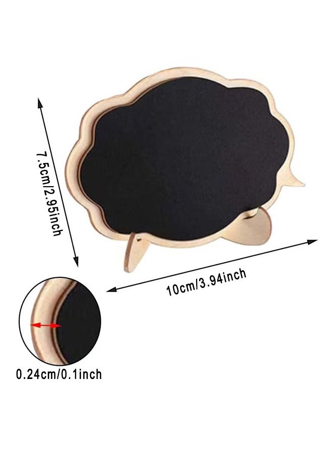 Depend Mini Chalkboards Signs With Easel Stand, 10 Pack Blackboard Place Cards Message Board Sign Chalkboard Labels Wooden For Wedding Party Decor Food Signs Price Tags  - Image 3