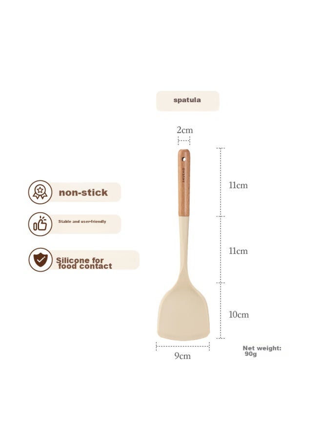 SHUEHO Shuke Silicone Spatula For Home Kitchen Cooking, Non-stick Pan Spatula, Flat Bottom Pan Spatula, Heat-resistant  - Image 2