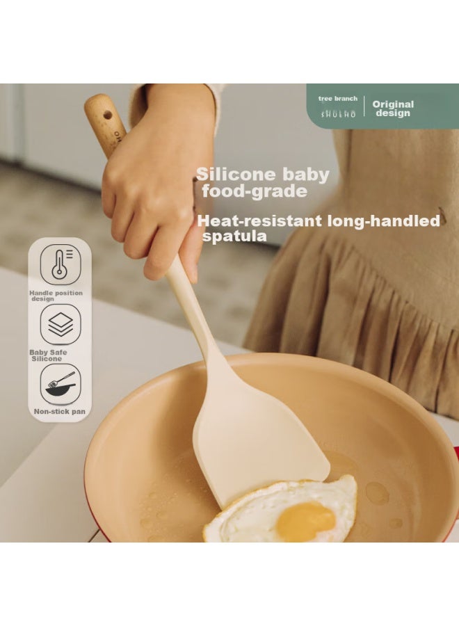 SHUEHO Shuke Silicone Spatula For Home Kitchen Cooking, Non-stick Pan Spatula, Flat Bottom Pan Spatula, Heat-resistant  - Image 1