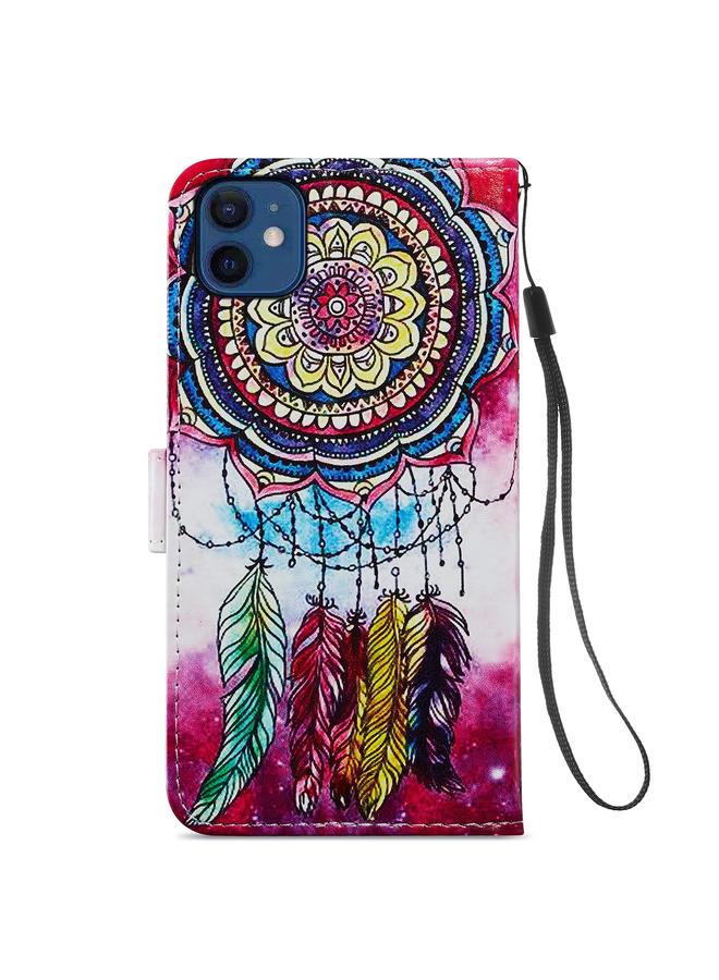 Zaboon Case For iPhone 12 mini Painted Pattern Horizontal Flip Leather Case with Holder & Card Slots & Photo Frame - Image 3