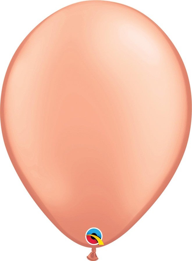 Qualatex 57342 Metallic Rose Gold 16 Inch Latex Balloons (50 Pack) - Image 1